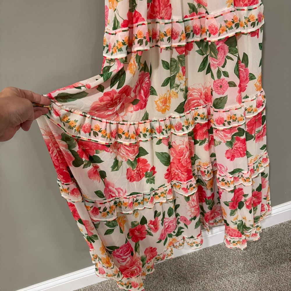 Baltic Born Floral Maxi Dress - Pink and Orange - Picture 9 of 11